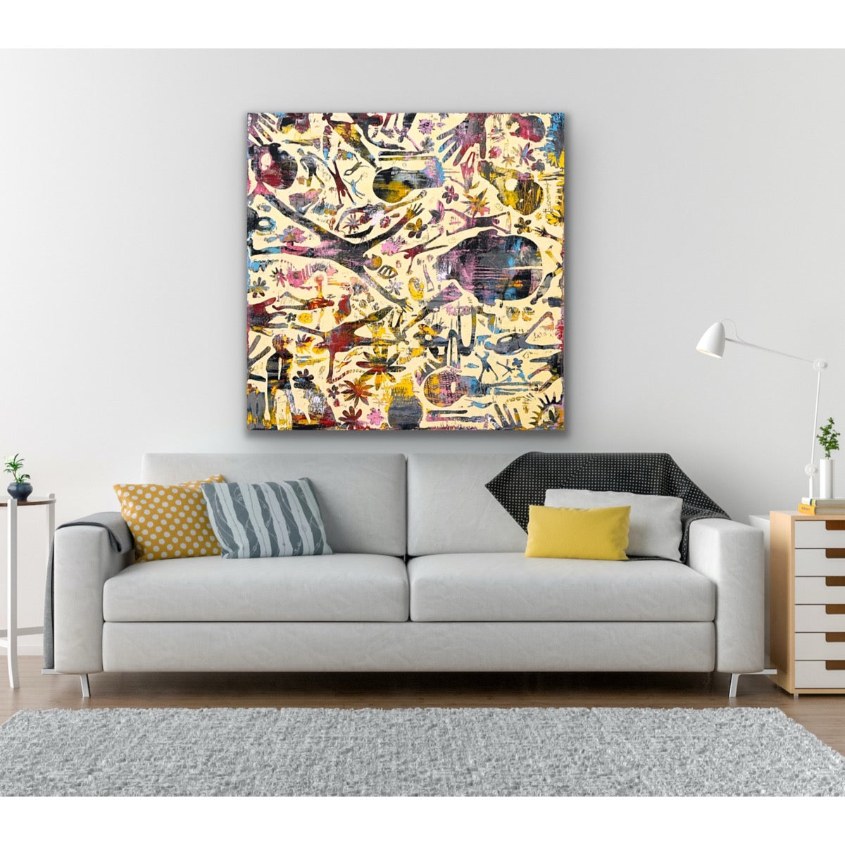 A Contemporary Tale <br>103x103x3 cm<br>40.5"x40.5"x1.2"