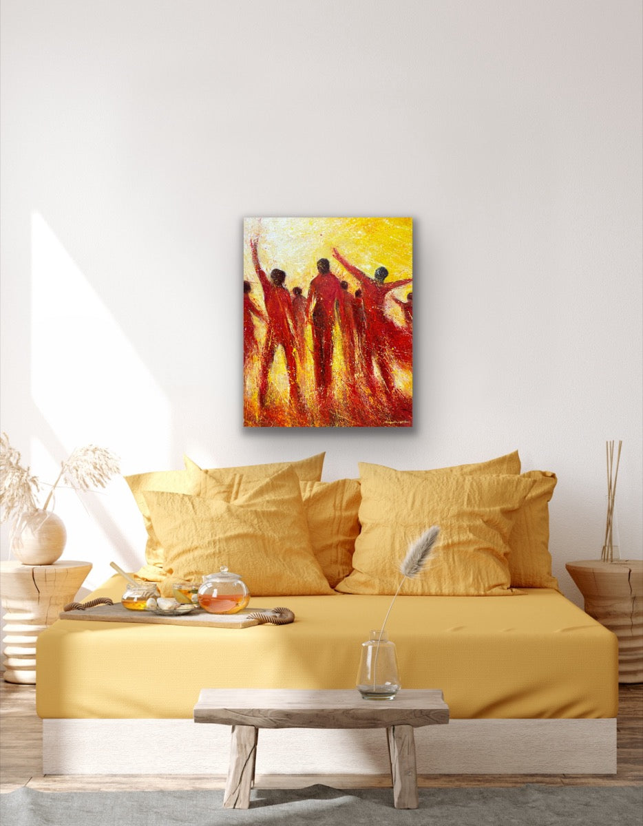 Dancing In The Heat <br>100x80x2 cm<br>39.4”x31.5”x0.8”