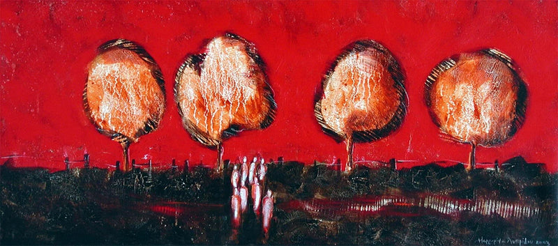 Trees In Red - SOLD