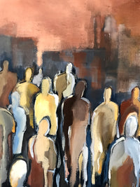 Downtown Gathering <br>91.4x91.4x4 cm<br>36”x36”x1.6”