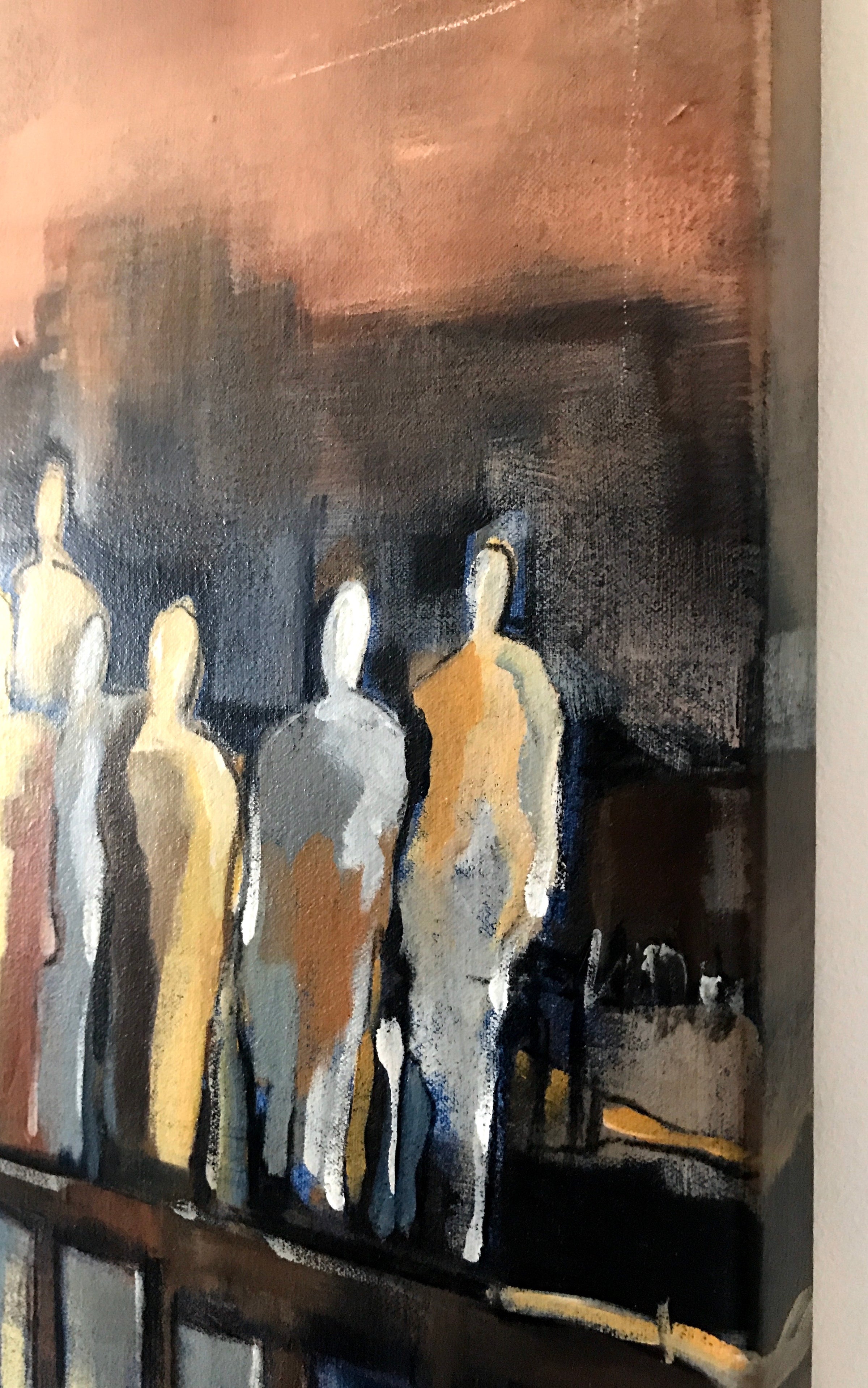 Downtown Gathering <br>91.4x91.4x4 cm<br>36”x36”x1.6”
