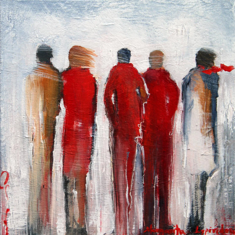 Red Scarf - SOLD