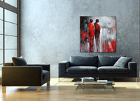Variations In Red<br>101.6x101.6x4 cm<br>40"x40"x1.6"