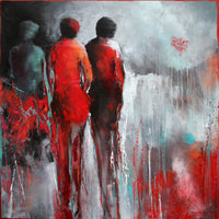 Variations In Red<br>101.6x101.6x4 cm<br>40"x40"x1.6"