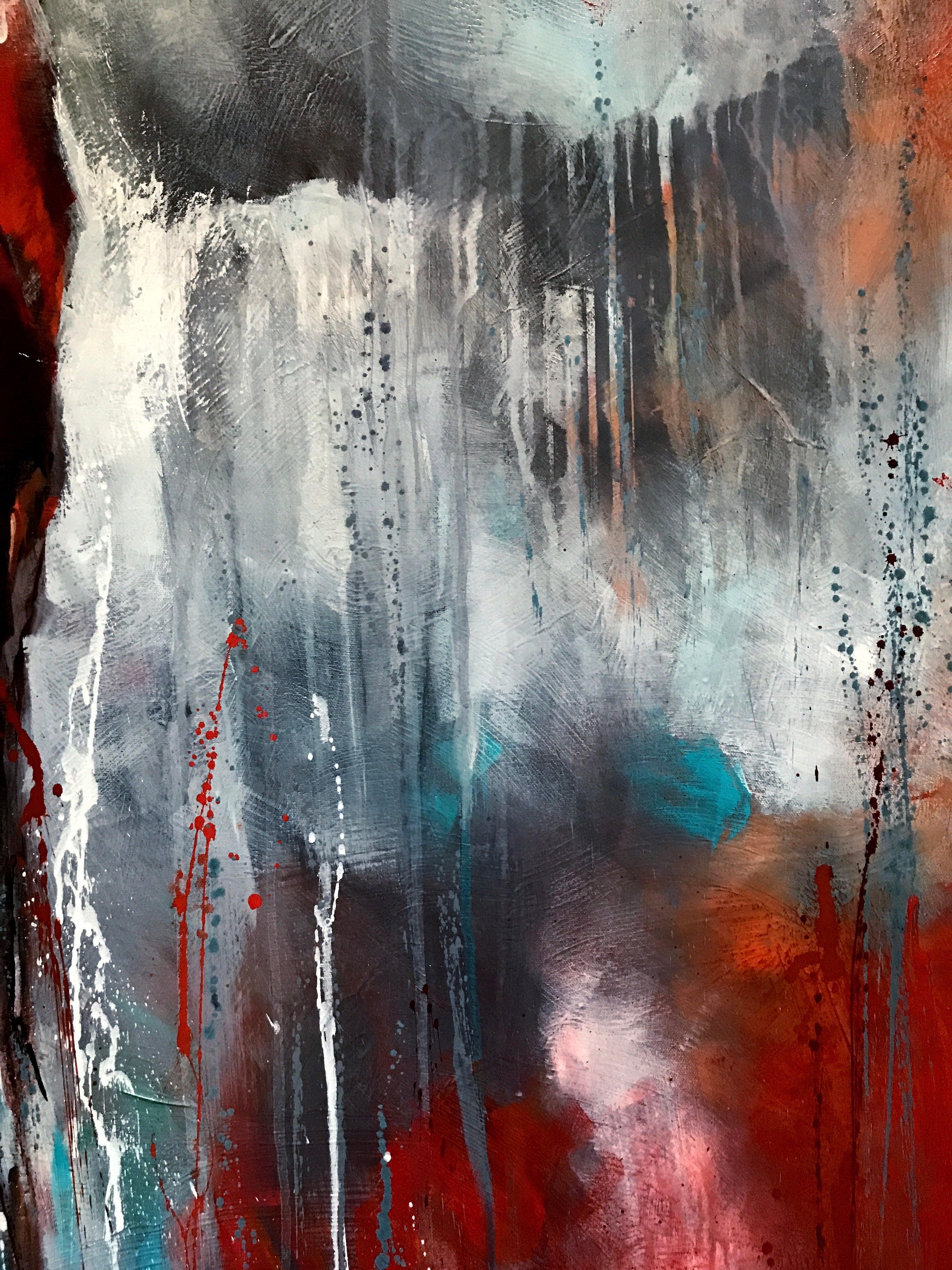 Variations In Red<br>101.6x101.6x4 cm<br>40"x40"x1.6"
