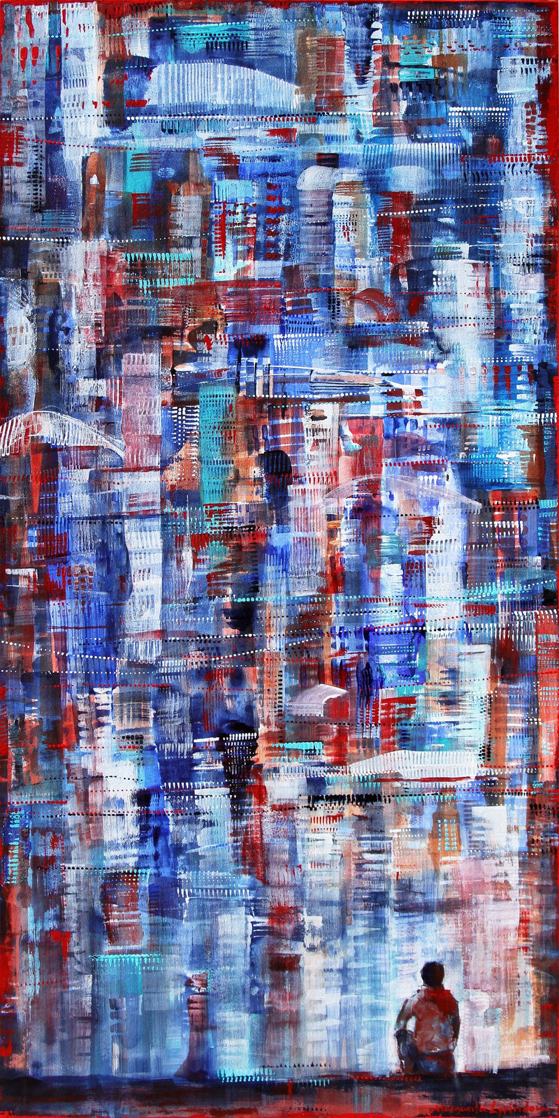 Blue Cityscape - SOLD