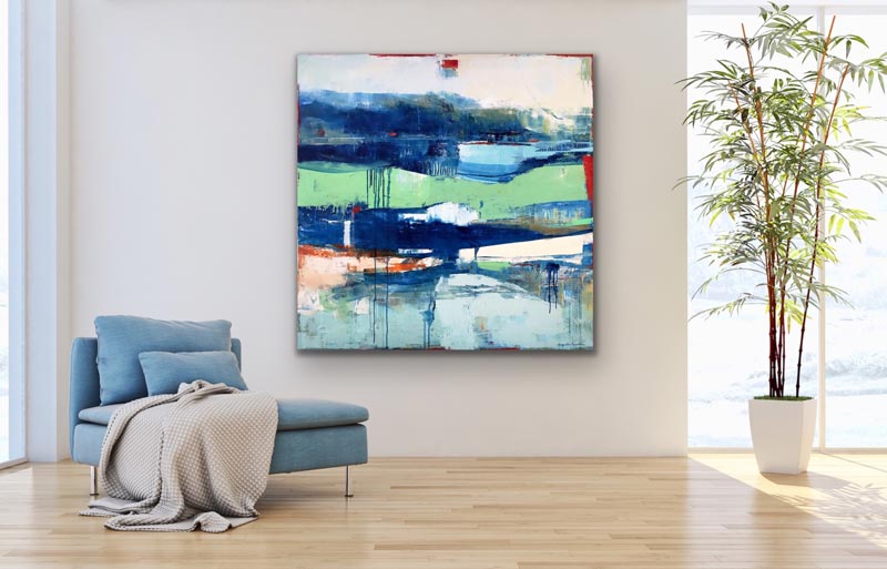A Demain La Mer <br>121.9x121.9x3.8 cm<br>48"x48"x1.5"