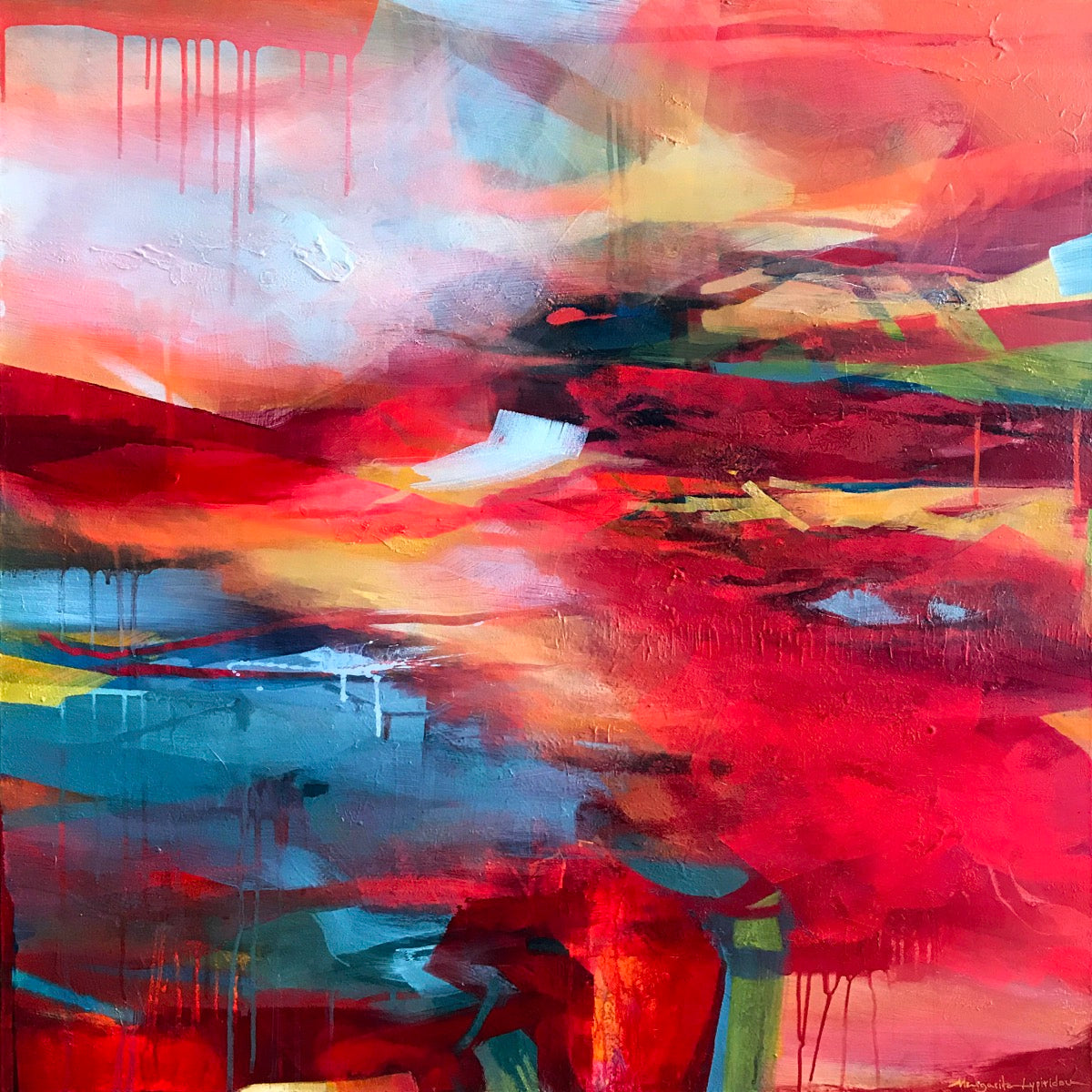 Burst Of Light <br>91.4x91.4x3.8 cm<br>36”x36”x1.5"
