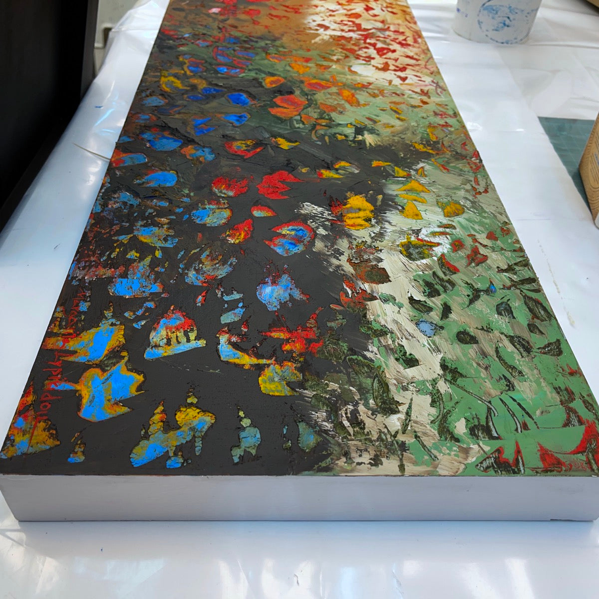 Flowers Everywhere Tonight<br>30x122x3.8 cm<br>12"x48"1.5"