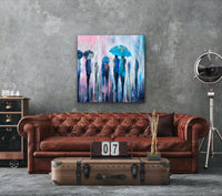 We And The Rain<br>100x101x3 cm<br>39.4"x39.8"x1.2"
