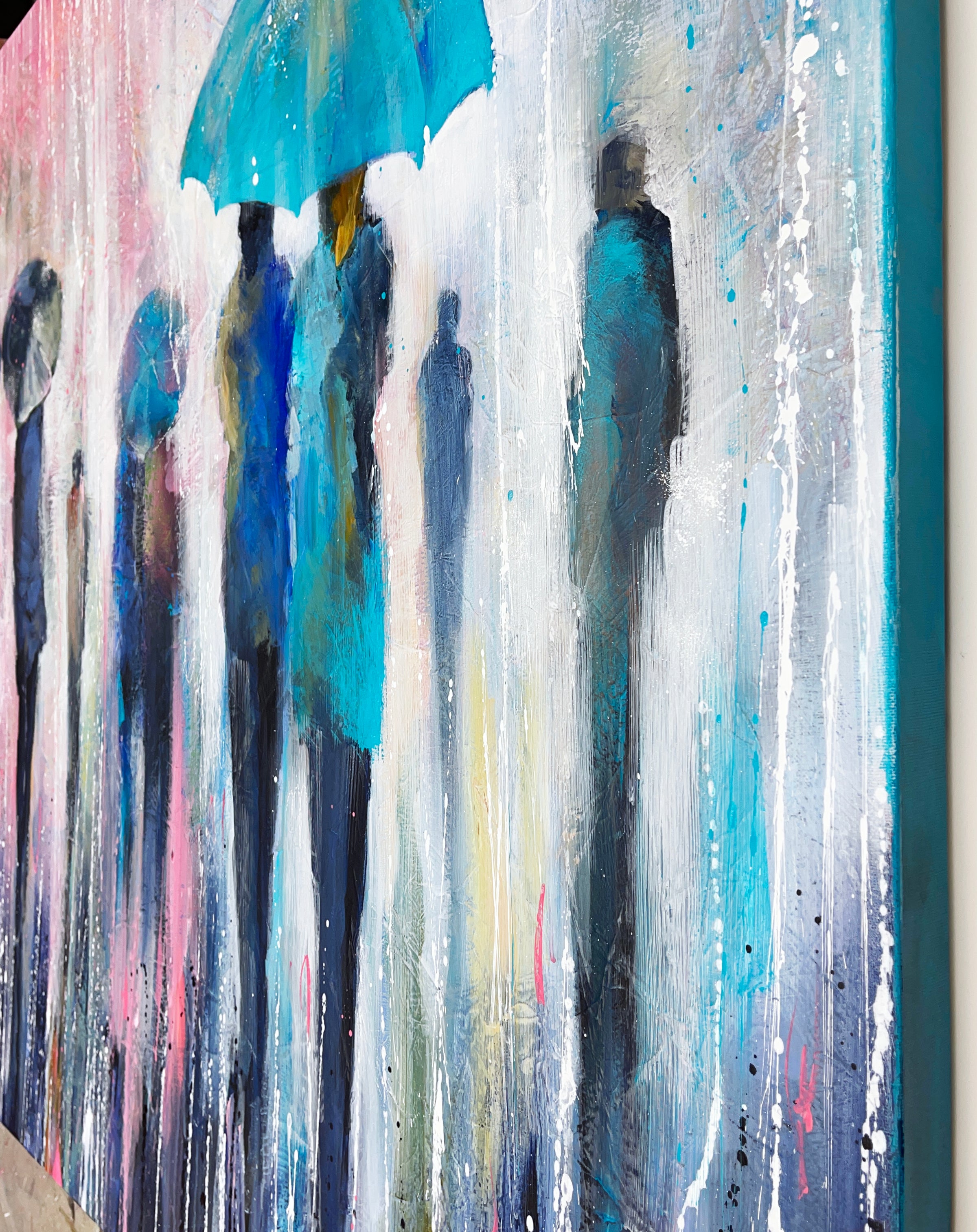 We And The Rain<br>100x101x3 cm<br>39.4"x39.8"x1.2"