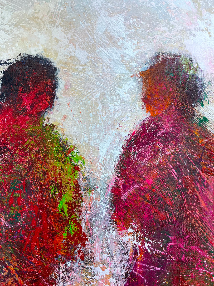 Les flâneurs d’autumn <br>100x100x3 cm<br>39.4”x39.4”x1.2”