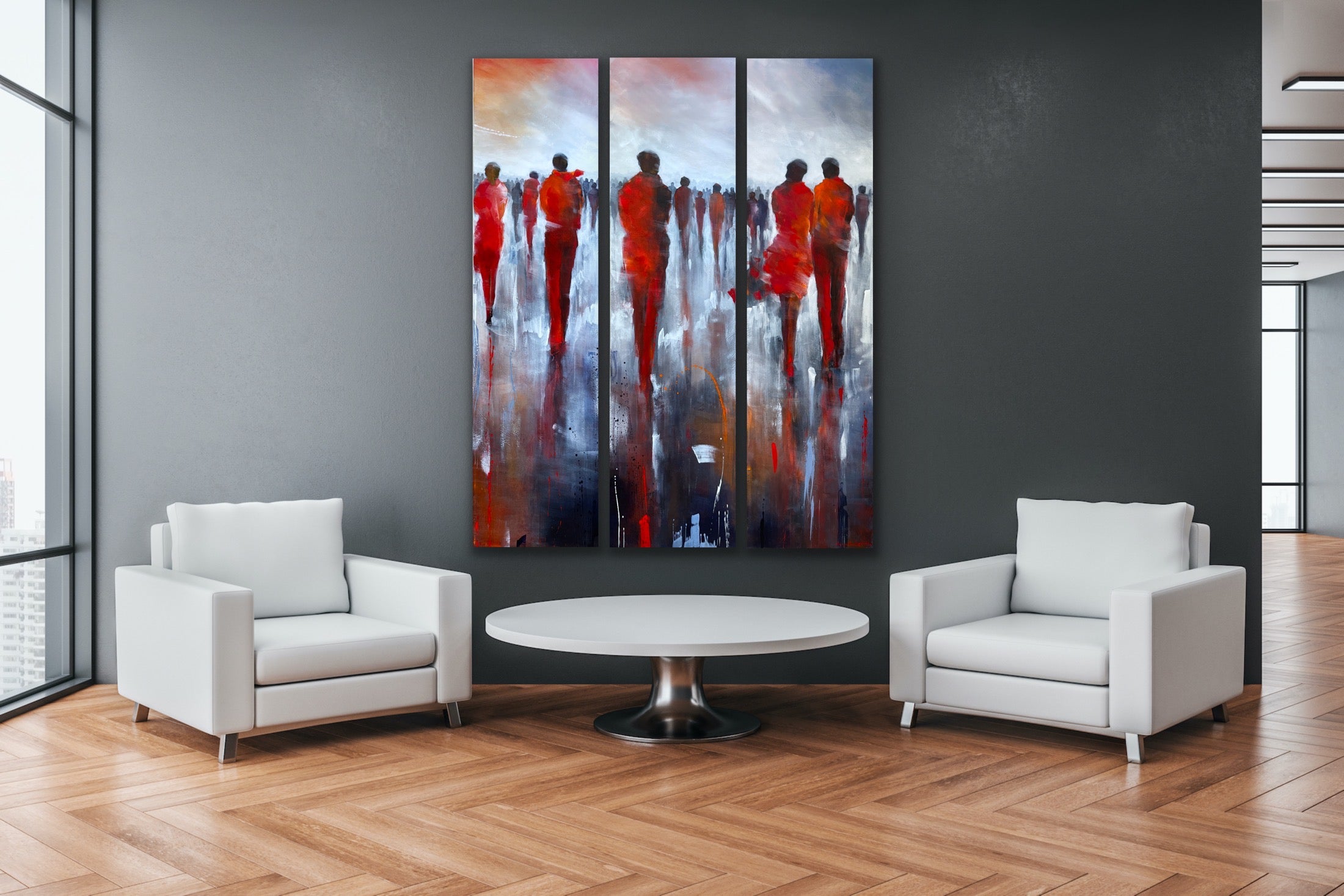 Looking For The One (triptych) <br>100x140x3 cm<br>39.4”x55”x1.2”