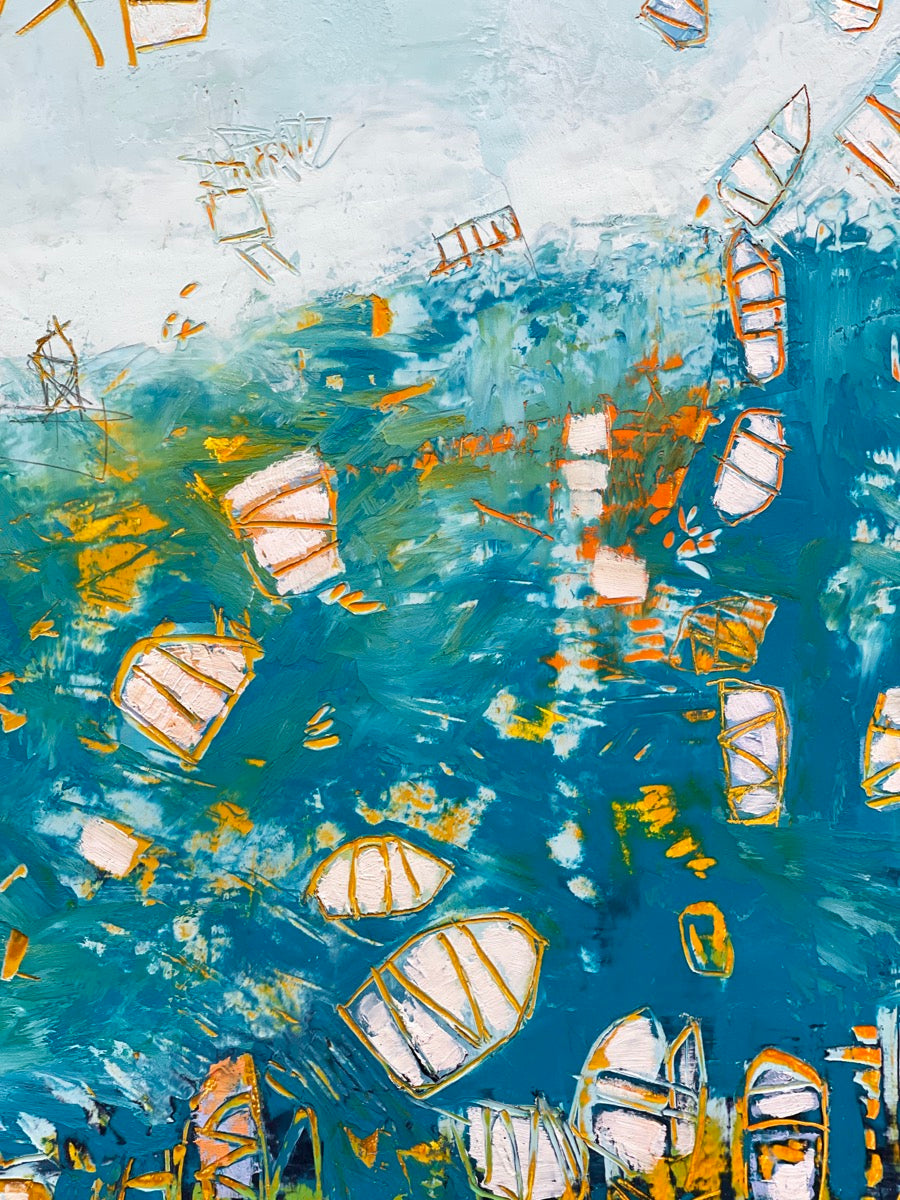 Au Fond de l'Inconnu <br>102x102x2 cm<br>40.2"x40.2"x0.8"