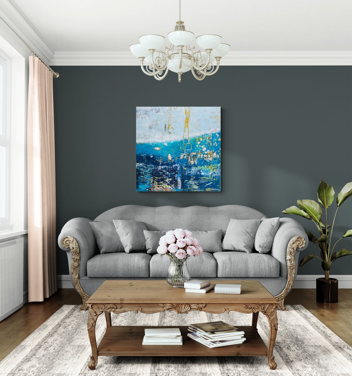 Au Fond de l'Inconnu <br>102x102x2 cm<br>40.2"x40.2"x0.8"