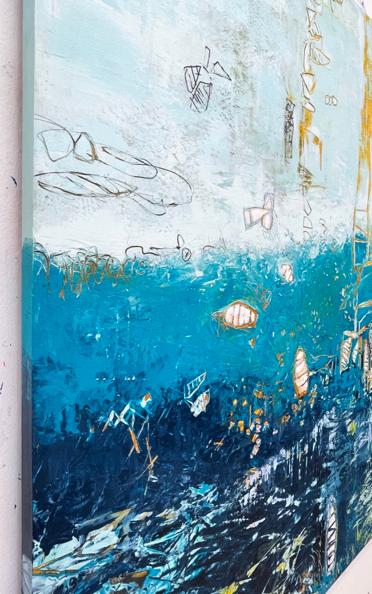 Au Fond de l'Inconnu <br>102x102x2 cm<br>40.2"x40.2"x0.8"