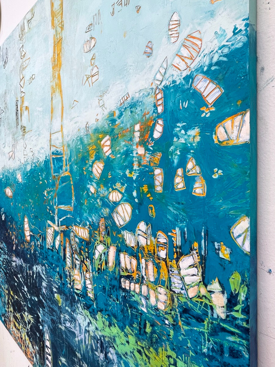 Au Fond de l'Inconnu <br>102x102x2 cm<br>40.2"x40.2"x0.8"