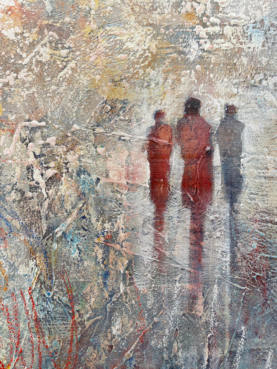 Elusive Figures <br>91.5x91.5x4 cm<br>36”x36"x1.6"