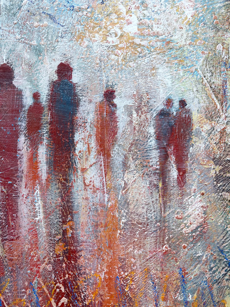Elusive Figures <br>91.5x91.5x4 cm<br>36”x36"x1.6"