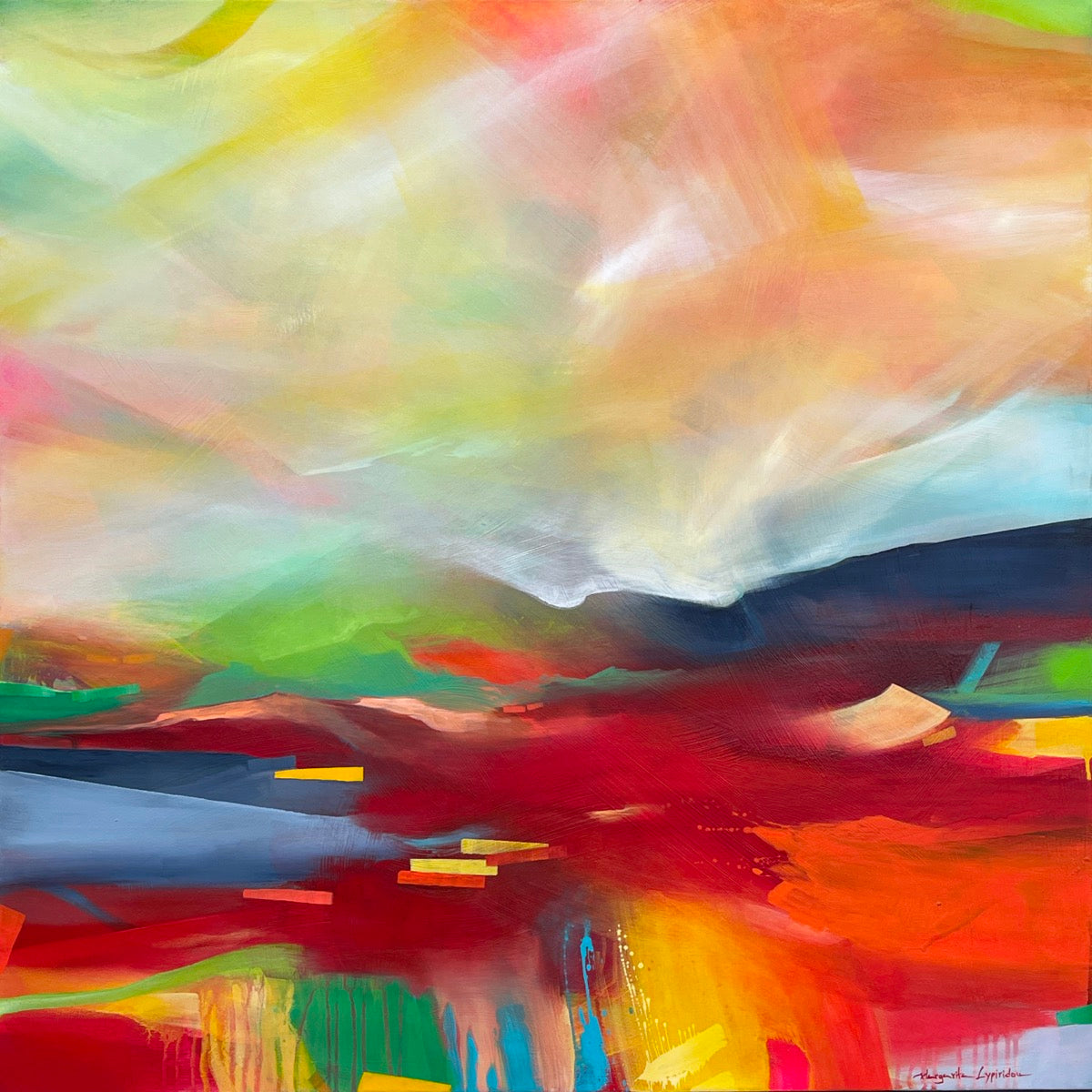 A Bright Sunny Day <br>100x100x2.5 cm<br>39.4”x39.4”x1”