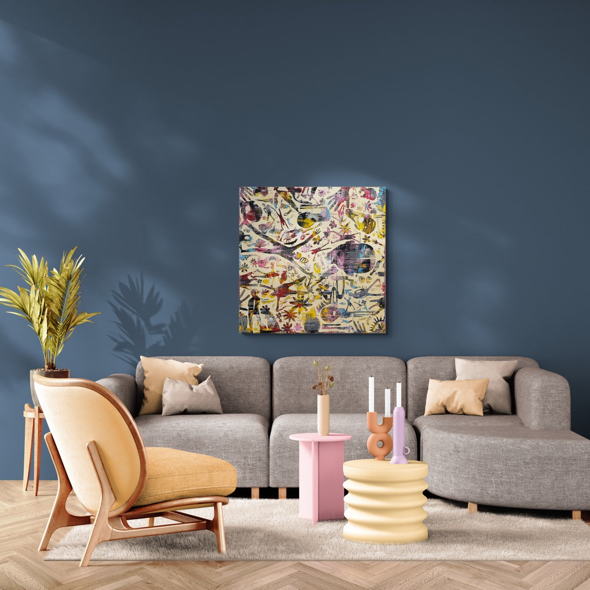 A Contemporary Tale <br>103x103x3 cm<br>40.5"x40.5"x1.2"
