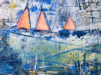 Boat On A Wire <br>28x35x2cm<br>11”x14”x0.8”