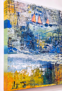 Boat On A Wire <br>28x35x2cm<br>11”x14”x0.8”