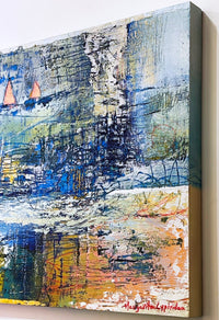 Boat On A Wire <br>28x35x2cm<br>11”x14”x0.8”