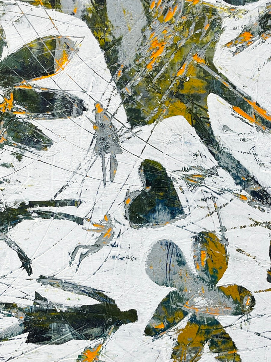 Falling Together <br>40x40x2.5 cm<br>15.8"x15.8"x1"