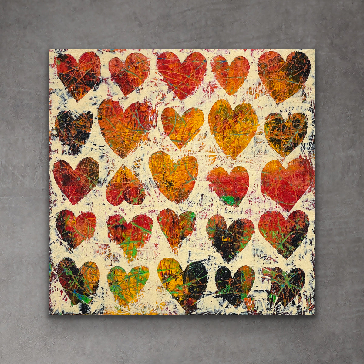 Heartbeat <br>25.5x25.5x2.5 cm<br>10"x10"x1"