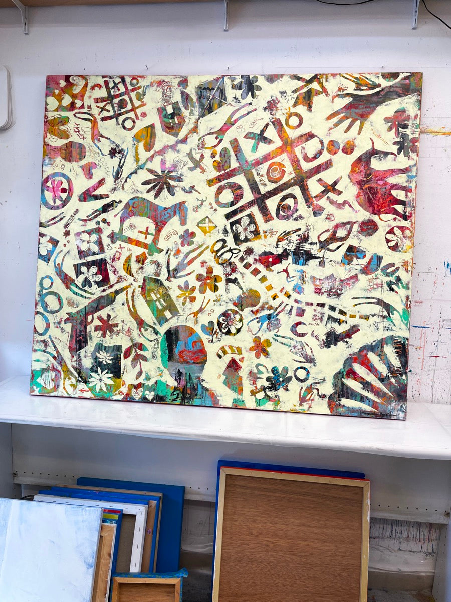 The Elephant In The Room <br>110x125x2.5 cm<br>43.3"x49.2"x1"