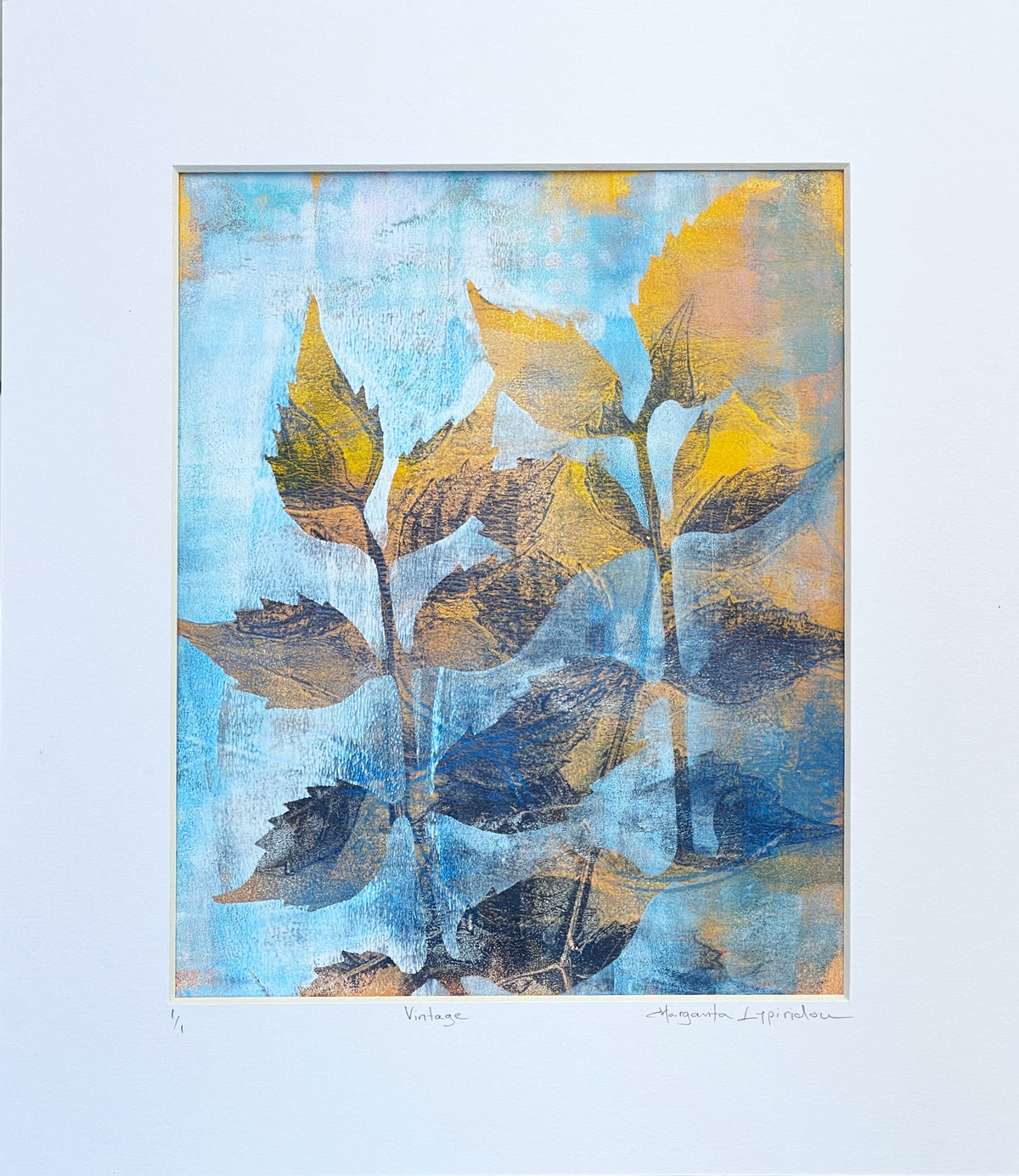 Vintage <br>25x20 cm, 35x30 cm with mat <br>9.8”x7.9”, 13.8"x11.8" with mat