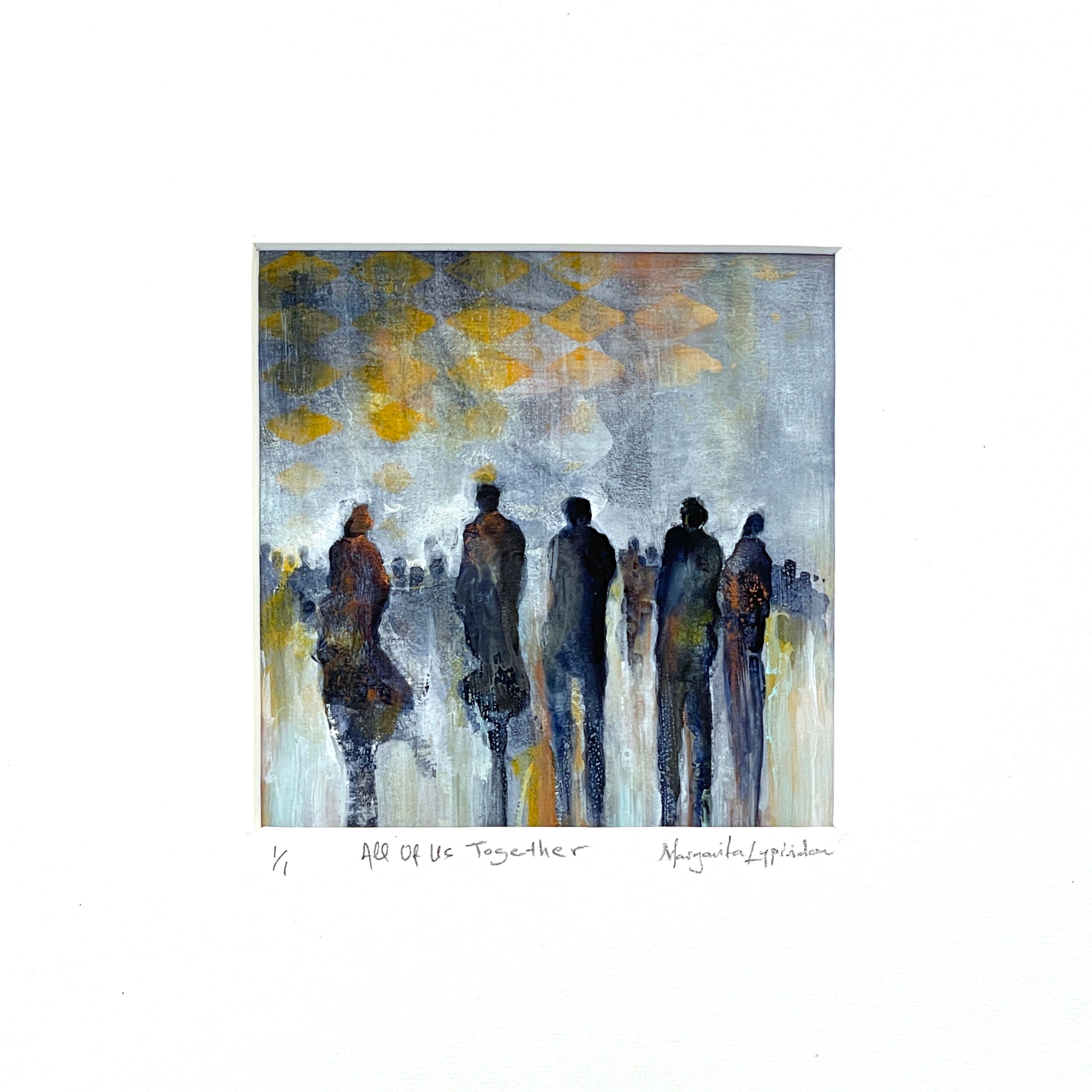 All Of Us Together <br>12x12 cm, 25x25 cm with mat<br>4.7”x4.7”, 9.8`’x9.8” with mat