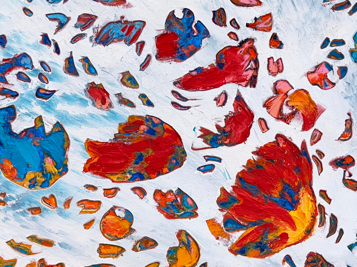 Carried By The Wind <br>23x61x2.5 cm<br>9”x24”x1”