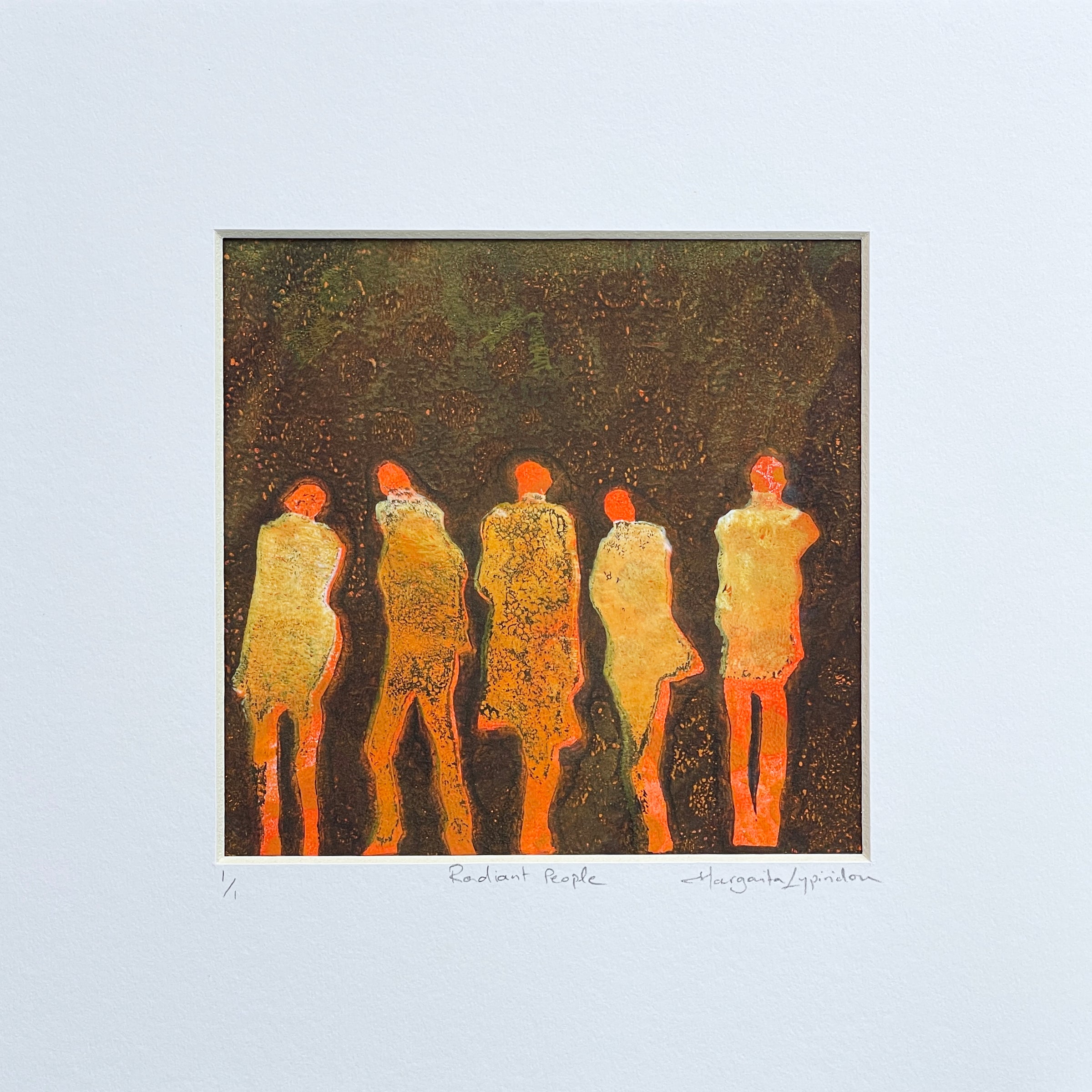 Radiant People <br>14x14 cm, 25x25 cm with mat<br>5.5”x5.5”, 9.8`’x9.8” with mat
