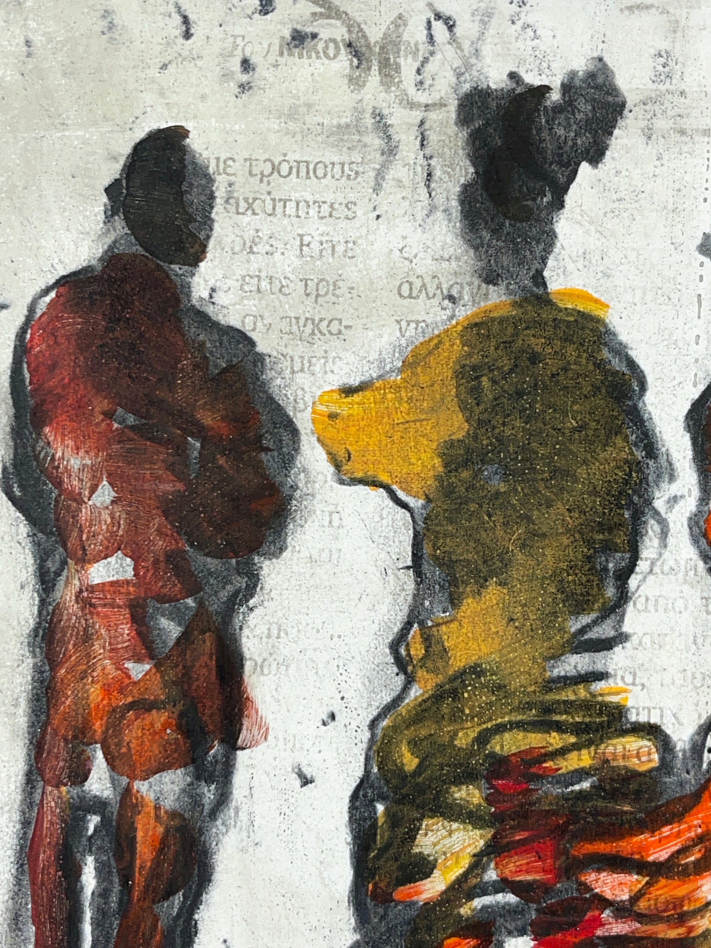 Reading The News <br>14x14 cm, 25x25 cm with mat<br>5.5”x5.5”, 9.8`’x9.8” with mat