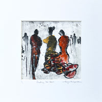 Reading The News <br>14x14 cm, 25x25 cm with mat<br>5.5”x5.5”, 9.8`’x9.8” with mat