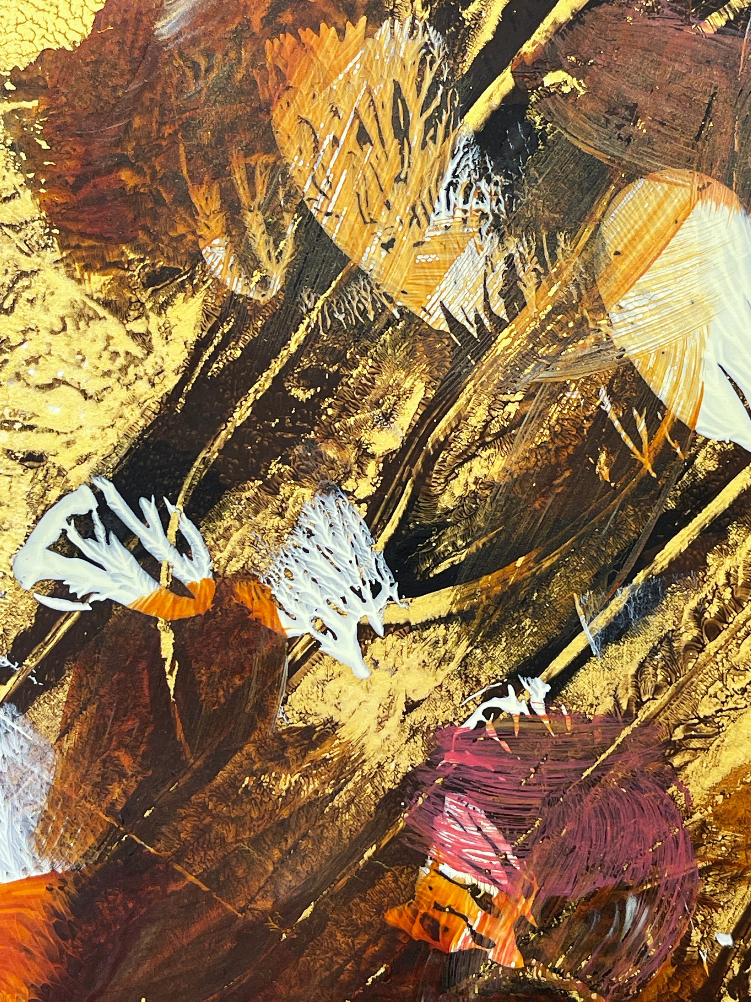 Sudden Movement <br>14x14 cm, 25x25 cm with mat<br>5.5”x5.5”, 9.8`’x9.8” with mat