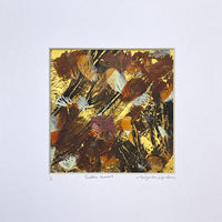 Sudden Movement <br>14x14 cm, 25x25 cm with mat<br>5.5”x5.5”, 9.8`’x9.8” with mat