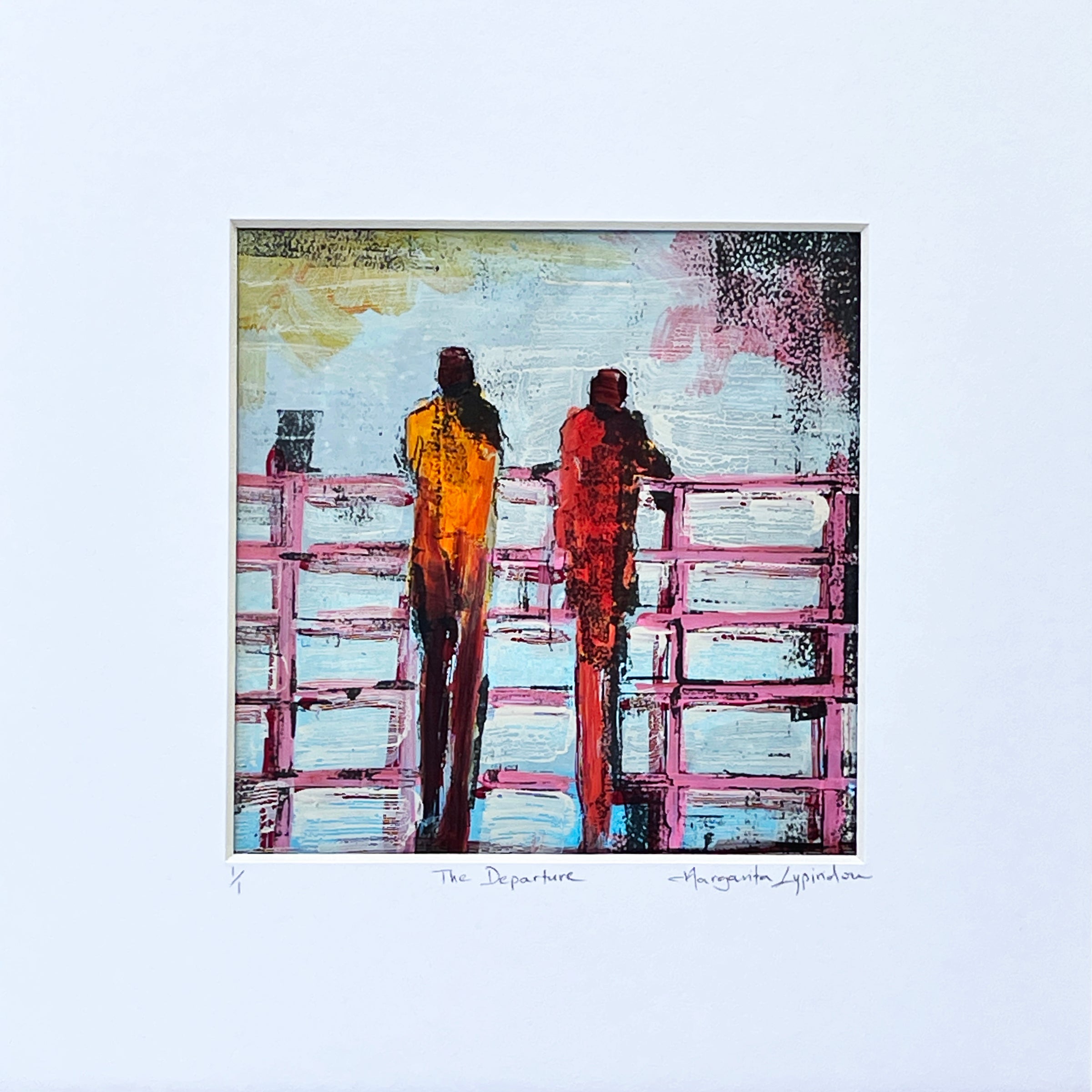 The Departure <br>14x14 cm, 25x25 cm with mat<br>5.5”x5.5”, 9.8`’x9.8” with mat