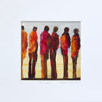 The Six Of Us<br>14x14 cm, 25x25 cm with mat<br>5.5”x5.5”, 9.8`’x9.8” with mat