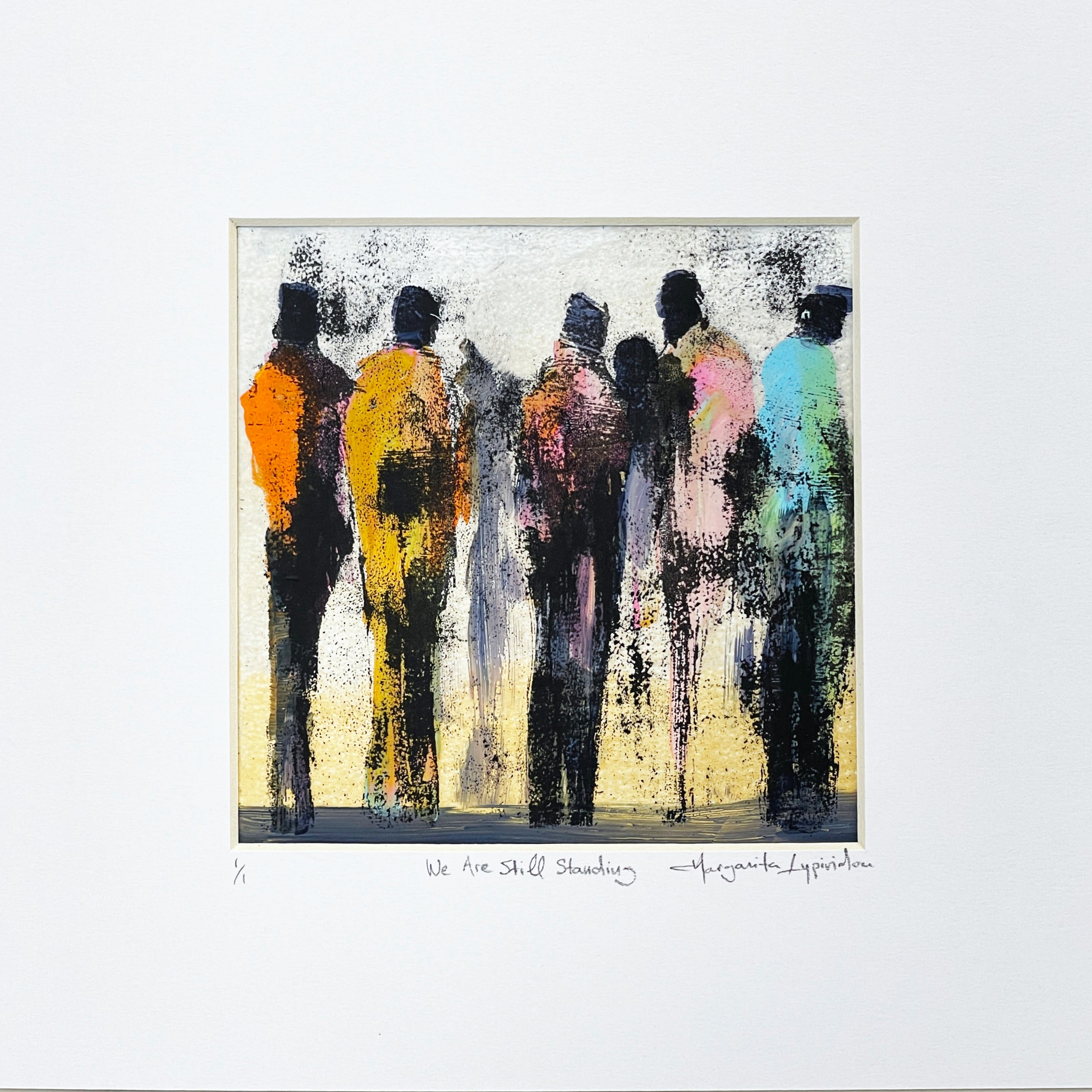 We Are Still Standing <br>14x14 cm, 25x25 cm with mat<br>5.5”x5.5”, 9.8`’x9.8” with mat
