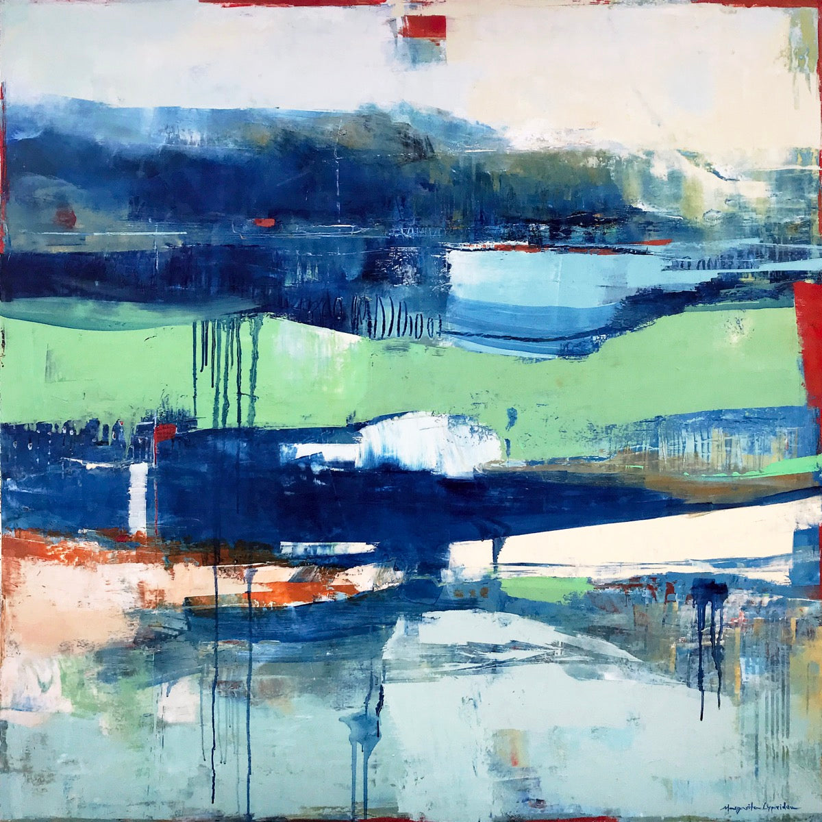 A Demain La Mer <br>121.9x121.9x3.8 cm<br>48"x48"x1.5"