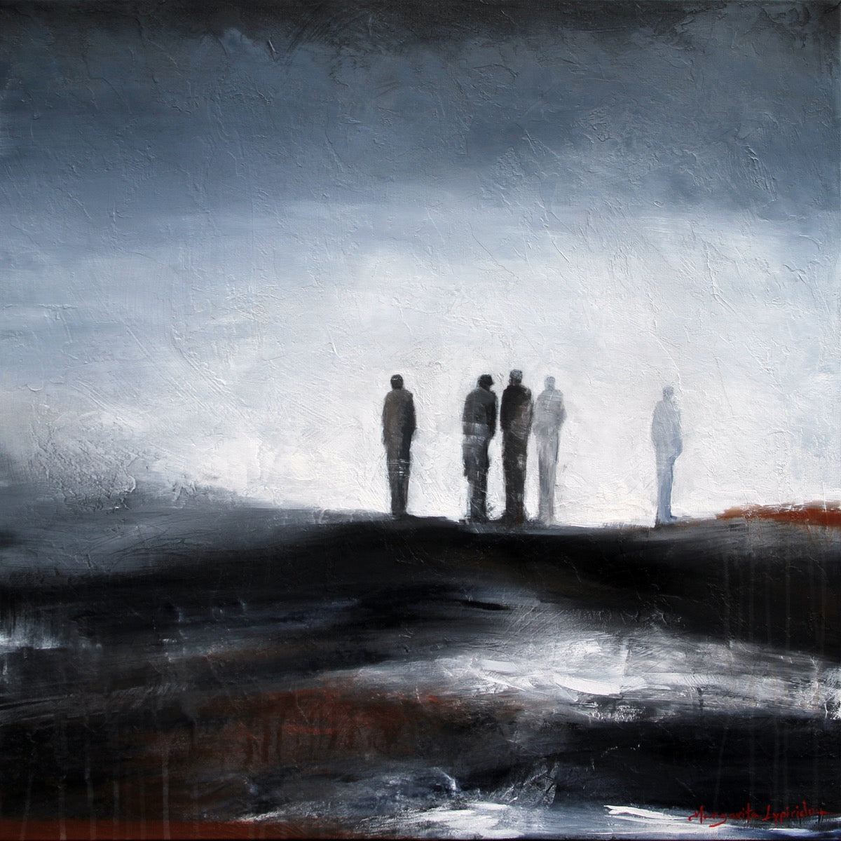 Amis d’enfance <br>76.2x76.2x3.8 cm<br>30"x30"x1.5"