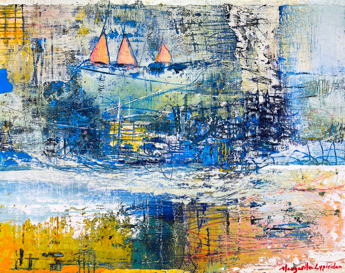 Boat On A Wire <br>28x35x2cm<br>11”x14”x0.8”