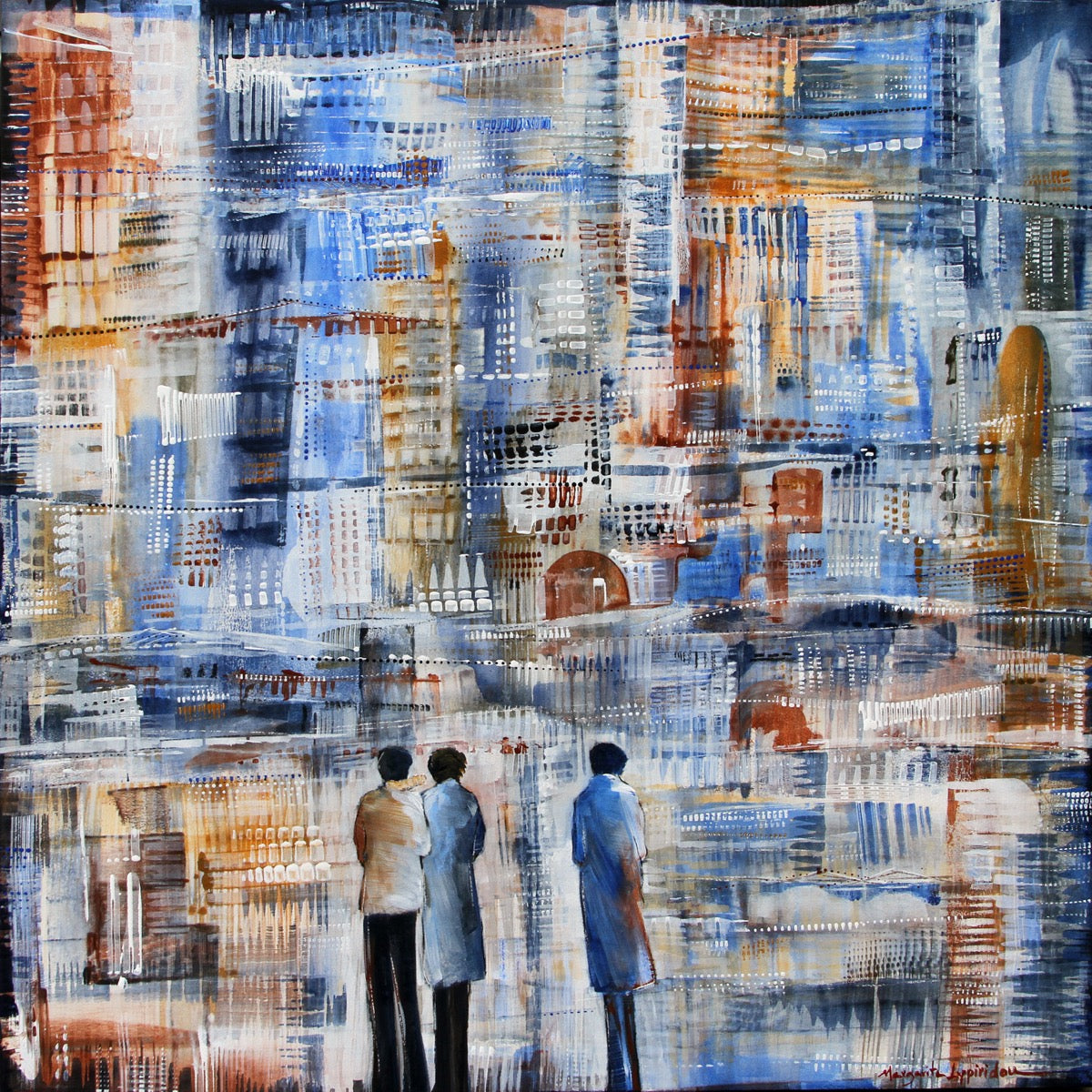 City Of Lights <br>76.2x76.2x3.8 cm<br>30”x30”x1.5”