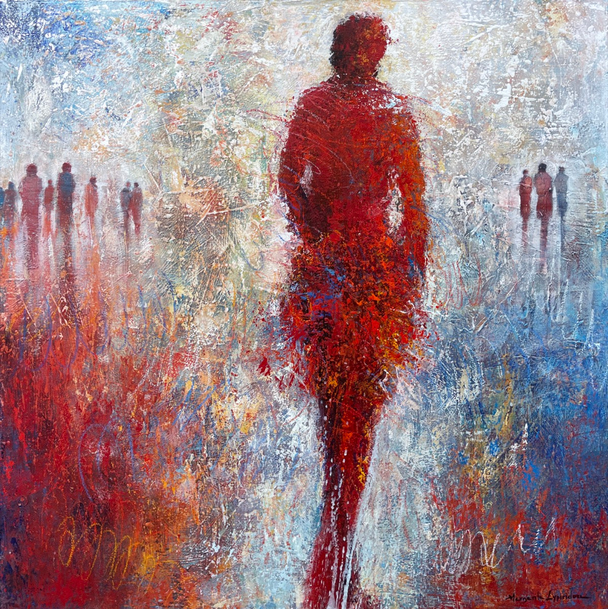 Elusive Figures <br>91.5x91.5x4 cm<br>36”x36"x1.6"