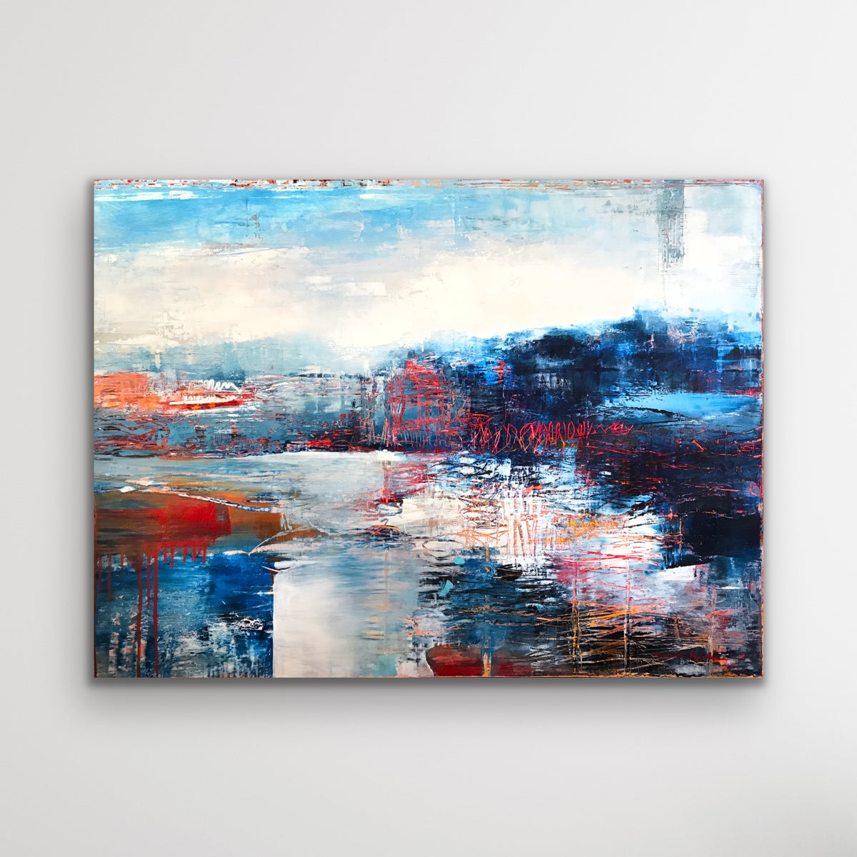 Familiar Waters <br>76.2x101.6x3.8 cm<br>30”x40"x1.5"