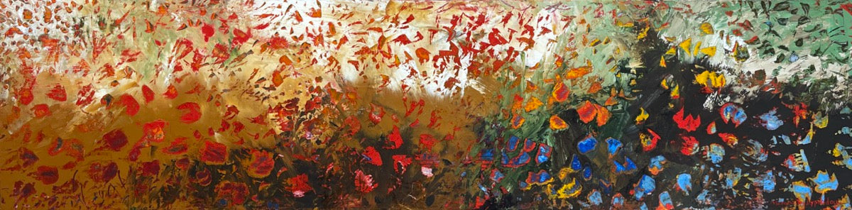 Flowers Everywhere Tonight<br>30x122x3.8 cm<br>12"x48"1.5"