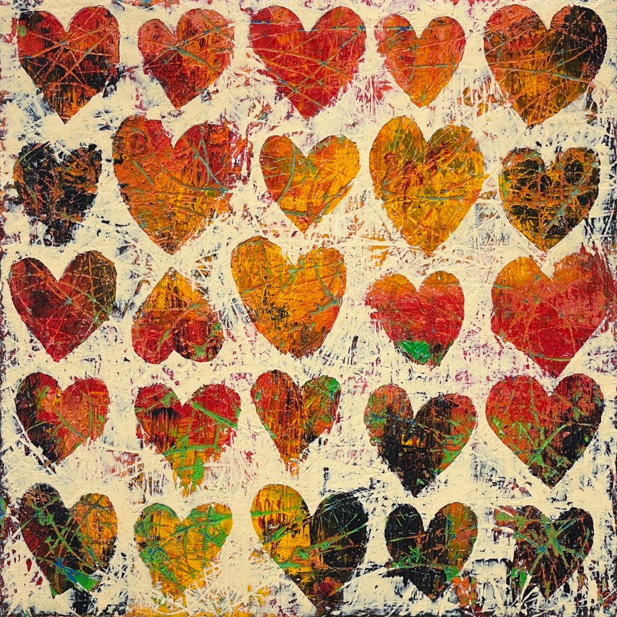 Heartbeat <br>25.5x25.5x2.5 cm<br>10"x10"x1"